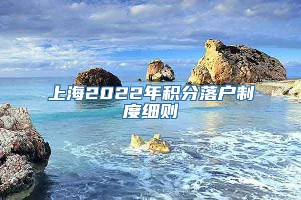 上海2022年积分落户制度细则